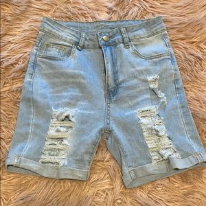Denim Distessed Shorts